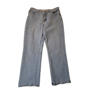 Lee‎ Womens 12S Relaxed At The Waist Straight Leg Jeans Denim Lightwash Pant